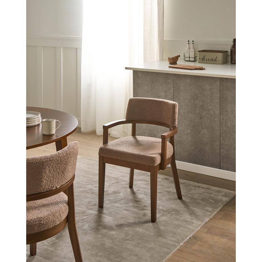 Beliani Lot de 2 chaises de salle à manger en Bouclé  DALBO  