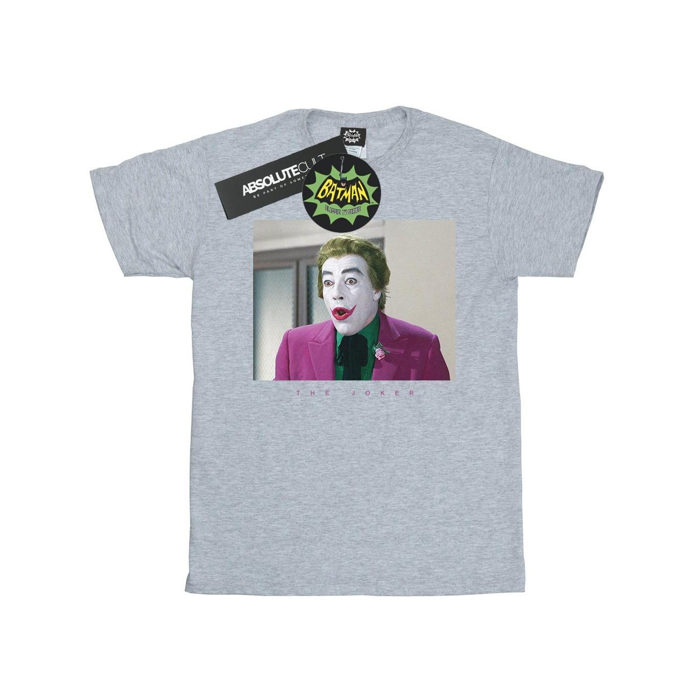 Image of Batman Tv Series Joker Photograph Tshirt Herren Grau 4XL