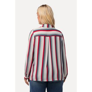 Ulla Popken  Camicia con righe, colletto da camicia e maniche lunghe 