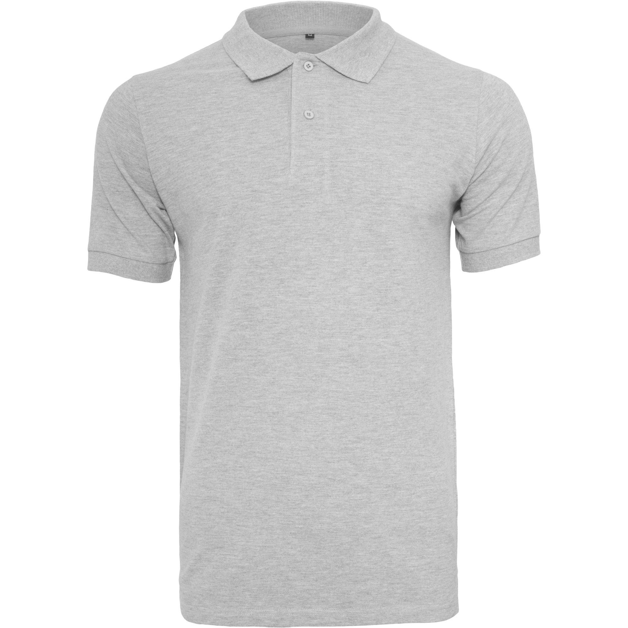 Image of Pique Polo Shirt Herren Grau XL