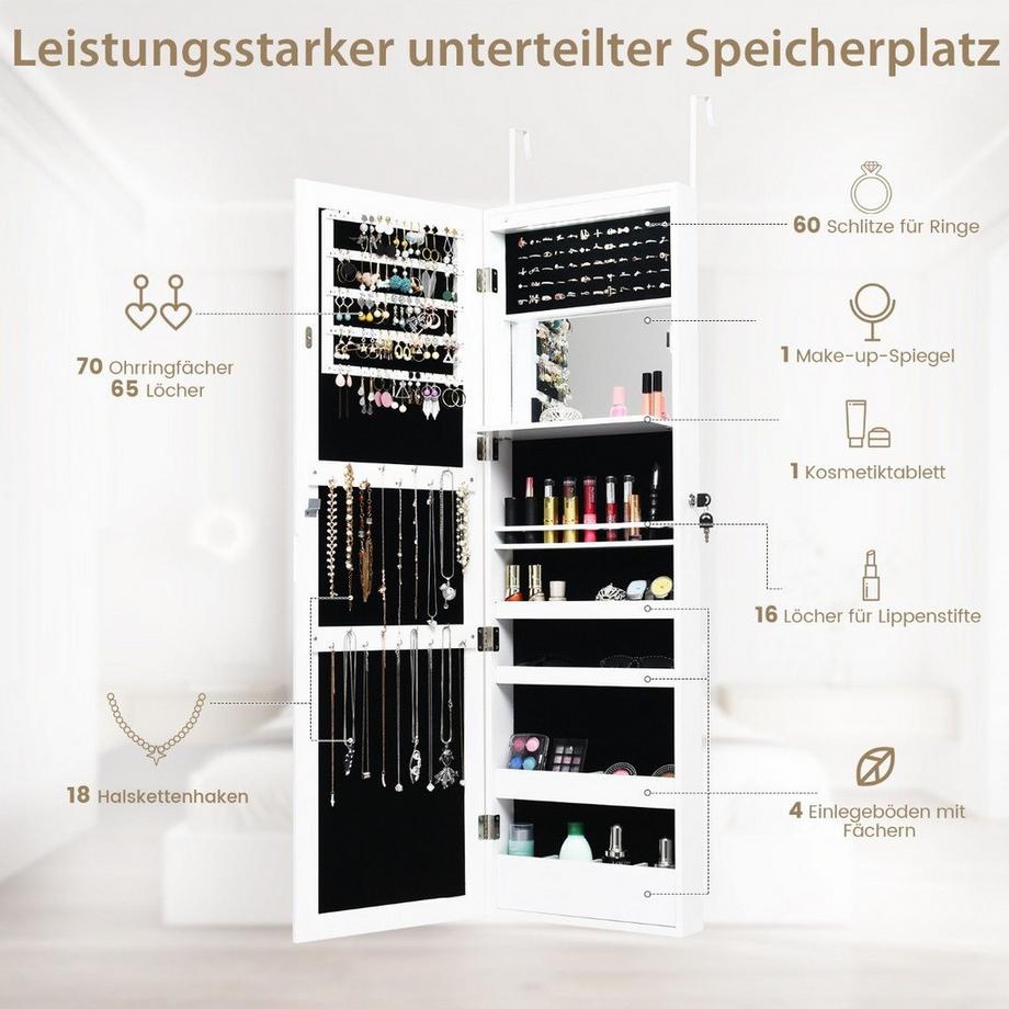 Northix Armoire à bijoux avec miroir  