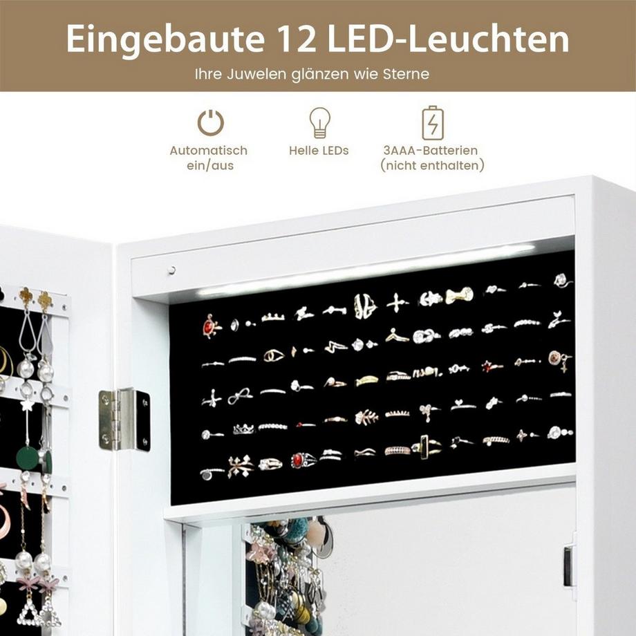 Northix Armoire à bijoux avec miroir  