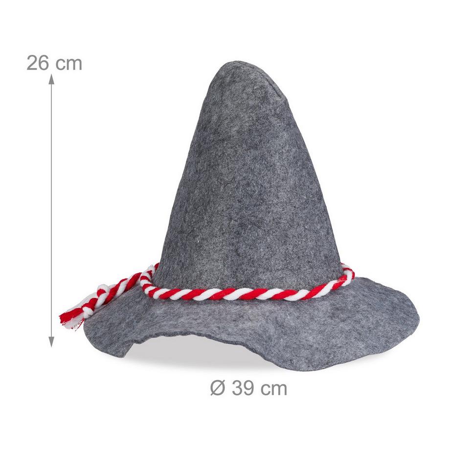 Northix  Seppl Mütze mit-weißer Kordel 