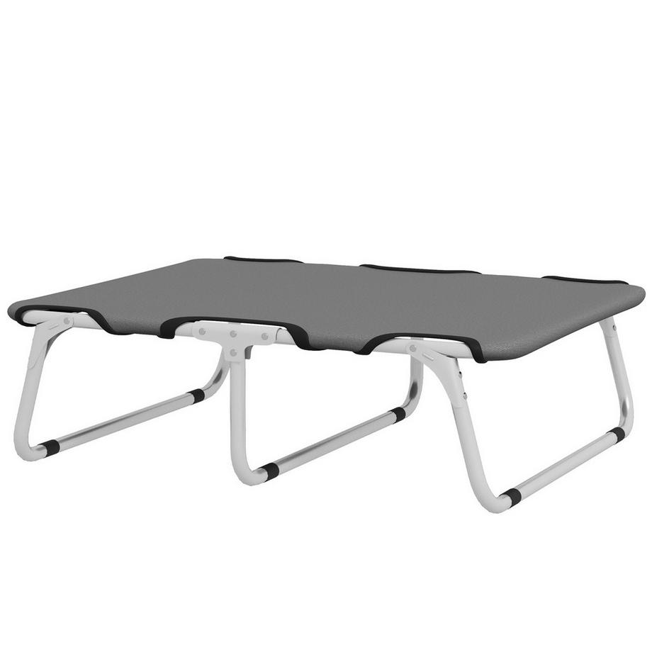 Northio  Erhöhtes Hundebett, Outdoor Haustierbett, Hundeliege für kleine Hunde bis 10 kg, Oxford, Grau 71 x 58 x 20 cm 