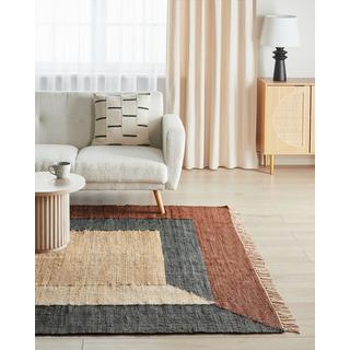 Beliani Tapis en Jute Boho ORTAKOY  