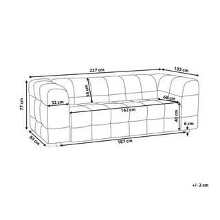 Beliani 3 Sitzer Sofa aus Polyester Modern MULLOLA  