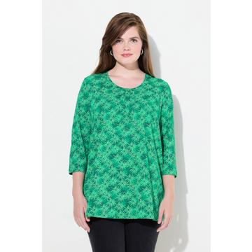 Shirt, Blüten, A-Linie, Rundhals, 3/4-Arm