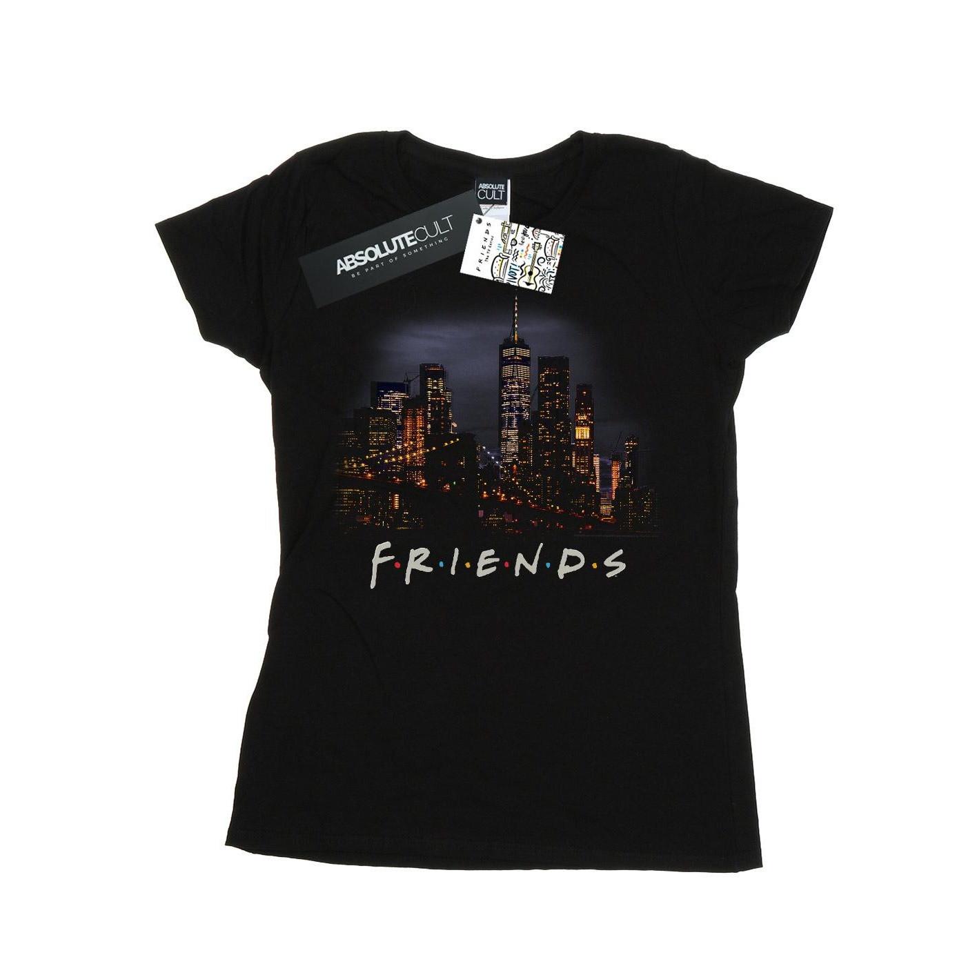 Image of Night Skyline Tshirt Damen Schwarz XXL