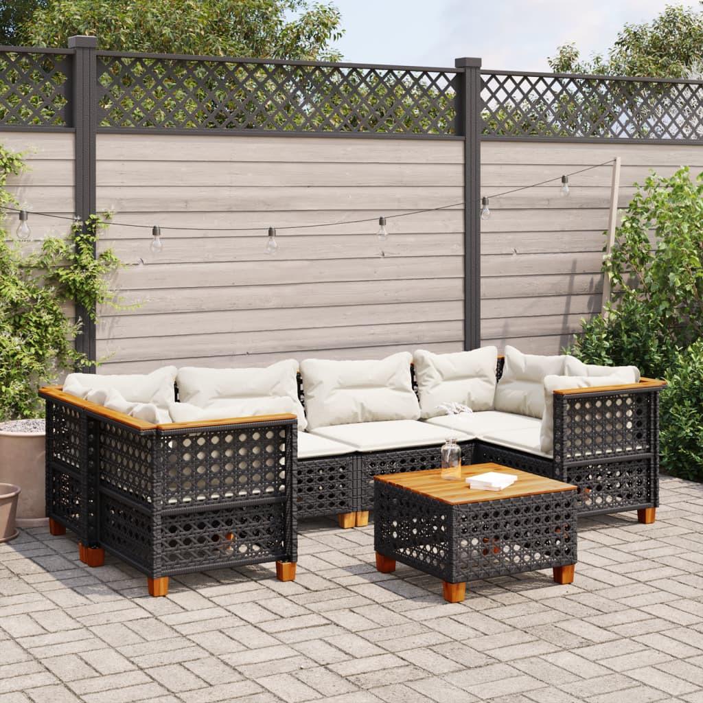 VidaXL set divano da giardino Polirattan  