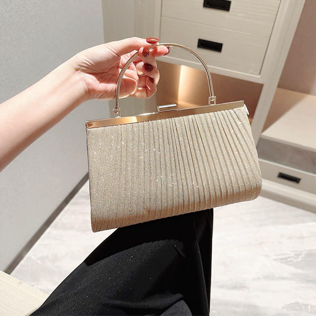 Only-bags.store Kleine Glitzer Clutch Abendtasche  