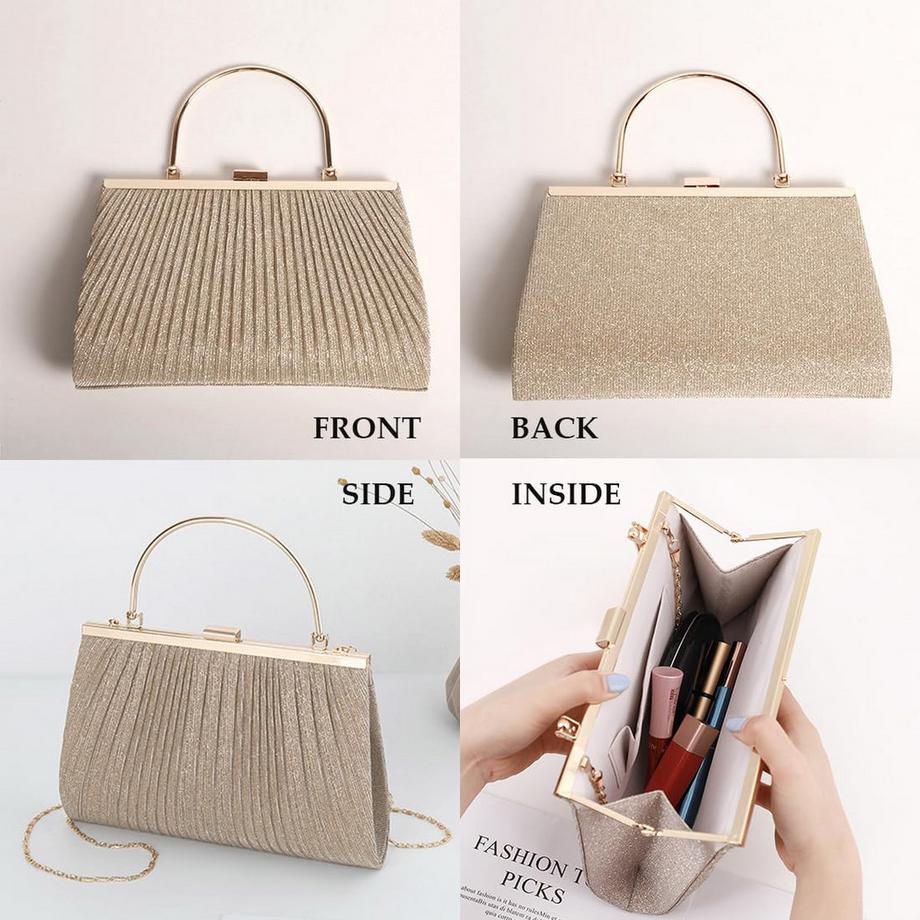 Only-bags.store Petite Pochette Pailletée Sac de Soirée  