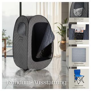 Tectake  Mobile Dampfsauna ThermaLuxe I 2 l Dampfgenerator mit 1000 W 15 Temperaturstufen und Timerfunktion 