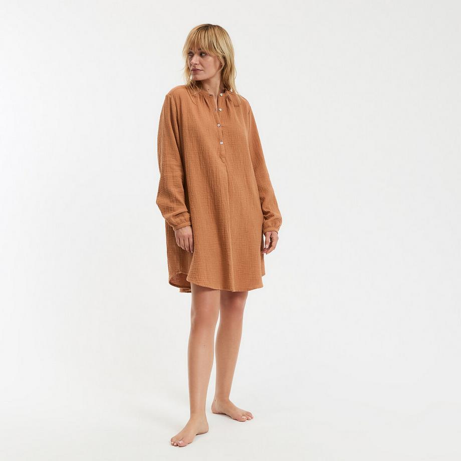 Chemise de nuit en gaze de coton