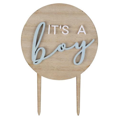 Ginger Ray  Cake Topper « it's a boy » bleu layette 