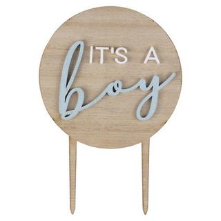 Ginger Ray  Cake Topper « it's a boy » bleu layette 