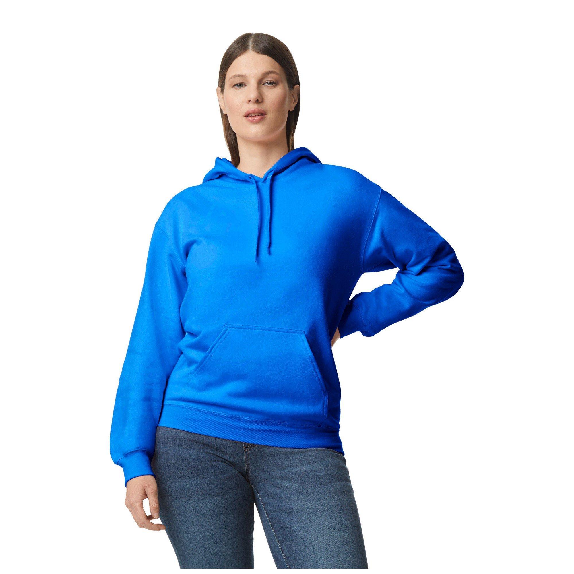 Image of Softstyle Kapuzenpullover Mittelschwer Damen Königsblau XL