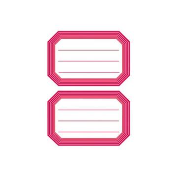 HERMA Heftschilder 55×82mm 5712 Rand rot, liniert 12 Stück