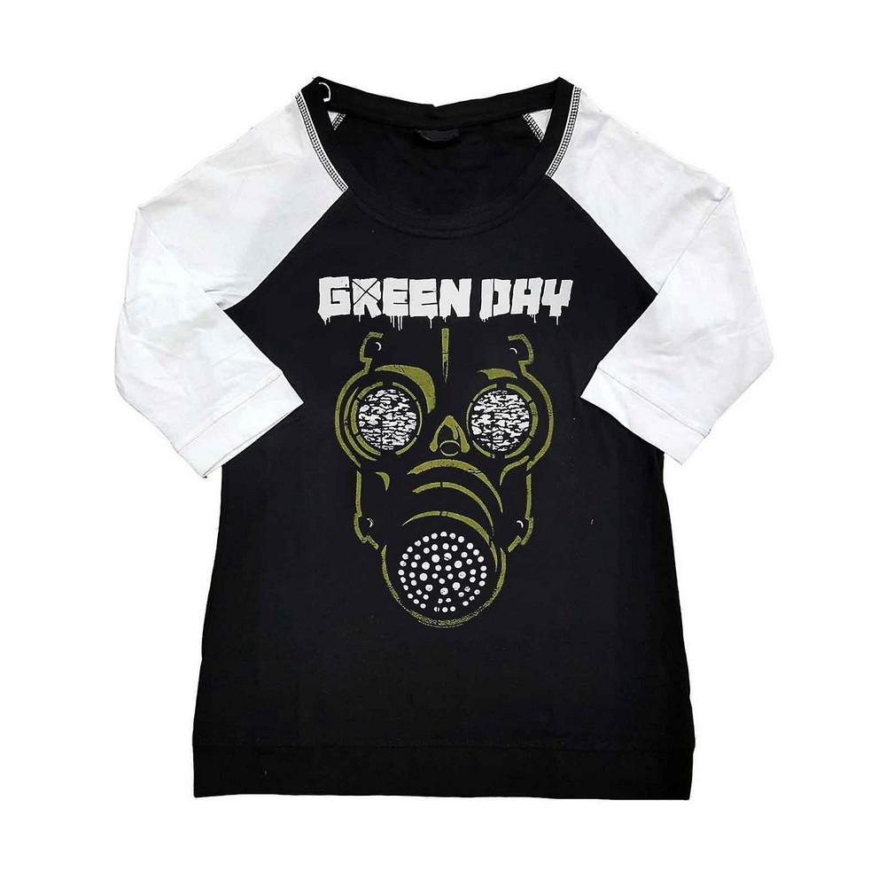 Image of Green Mask Tshirt Raglanärmel Unisex Schwarz M