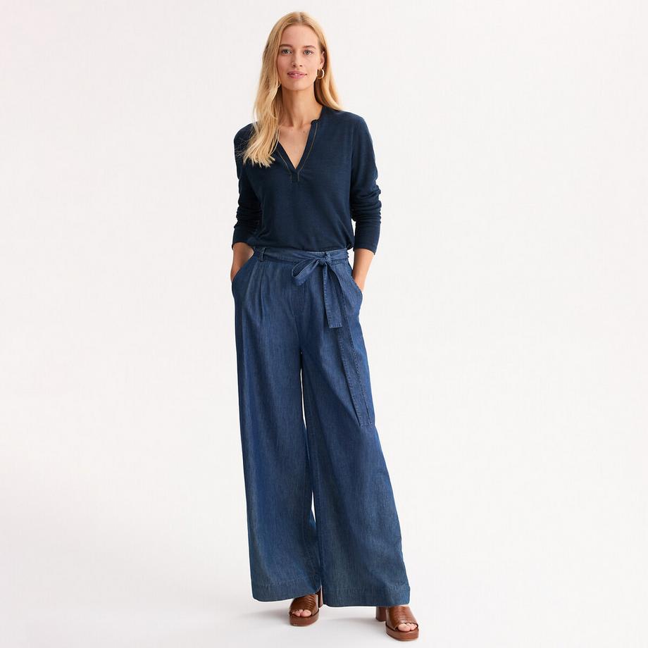 La Redoute Collections Maglietta Girocollo con Abbottonatura  