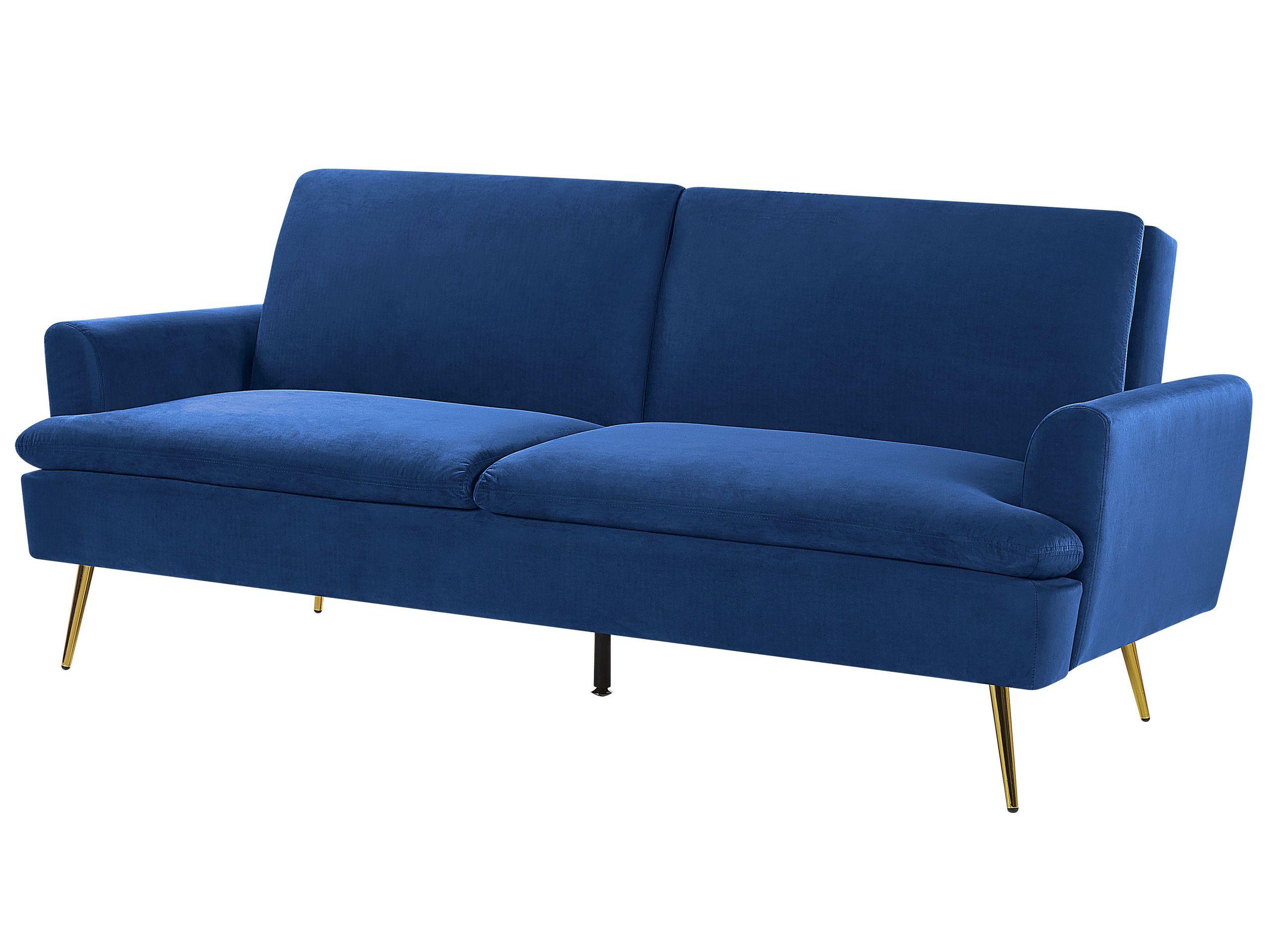 Beliani Schlafsofa aus Samtstoff Modern VETTRE  