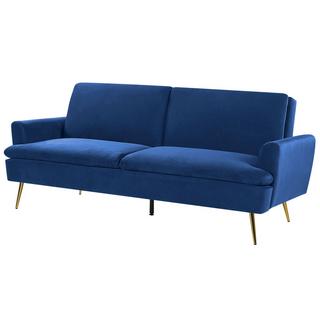 Beliani Schlafsofa aus Samtstoff Modern VETTRE  