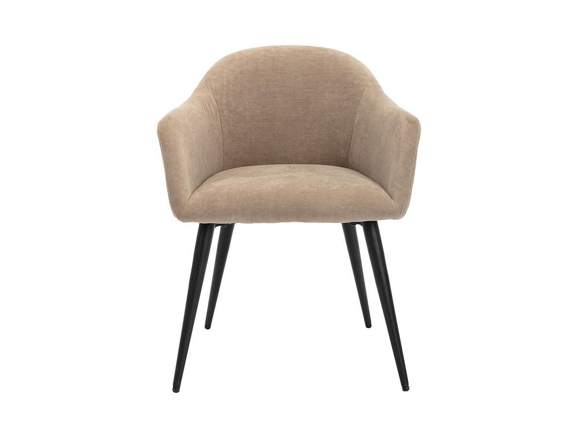 Vente-unique Stuhl 6erSet BIBO mit Armlehnen SamtOptik Metall  