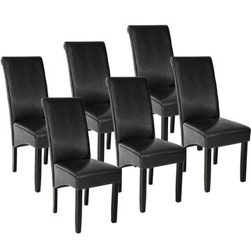 Lot de 6 chaises aspect cuir