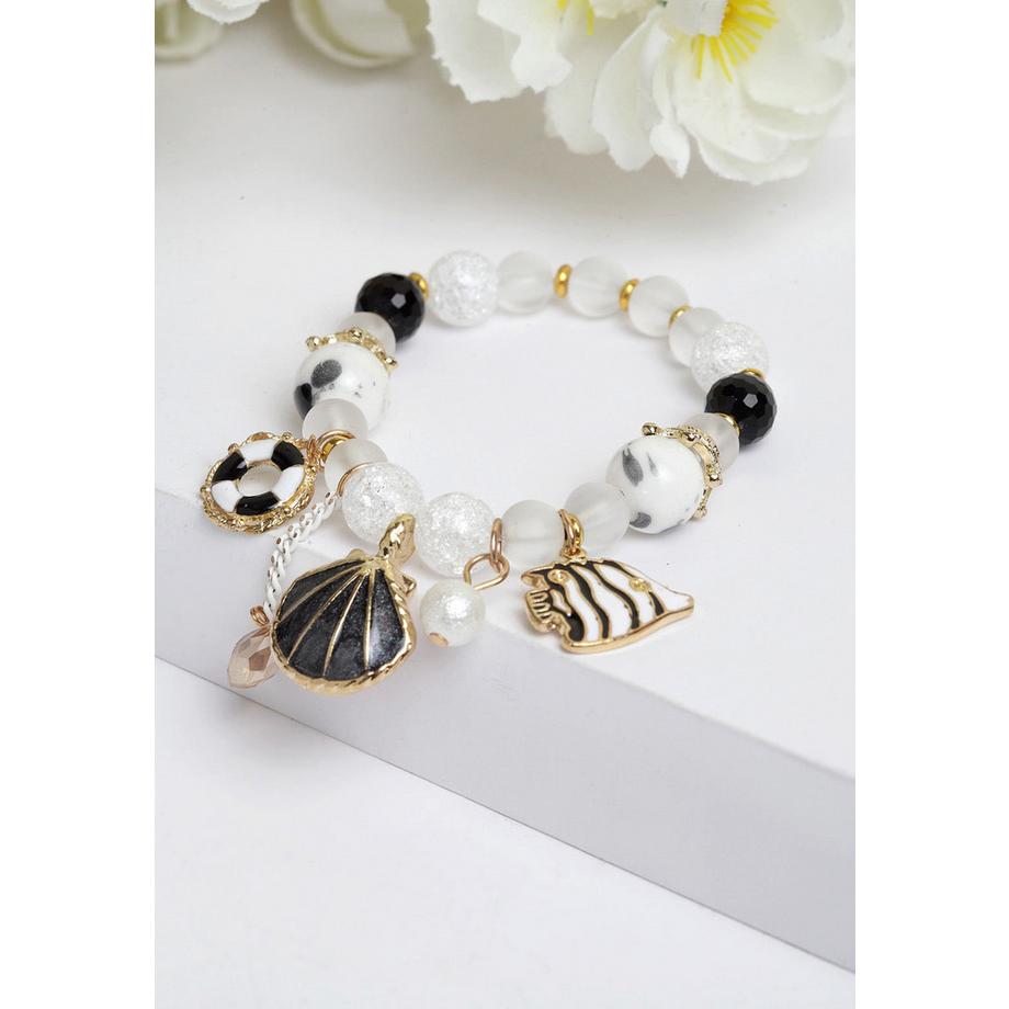 AVANT-GARDE PARIS  Bracelet de perles graines de coquillage Boho 