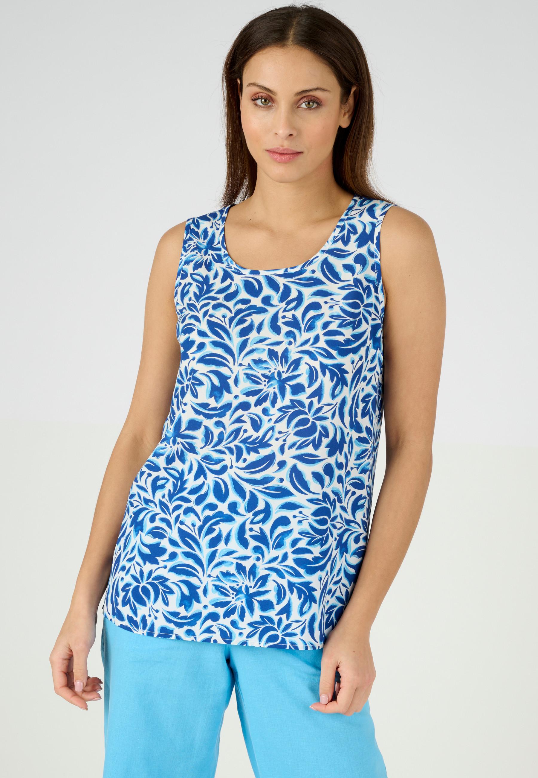 Image of Gemustertes Top Climatyl Unisex Blau 46