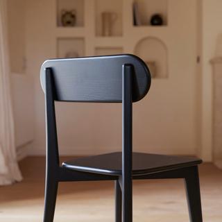 Tikamoon Ensemble de 2 Chaises en chêne massif black Abel  