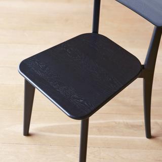 Tikamoon Ensemble de 2 Chaises en chêne massif black Abel  