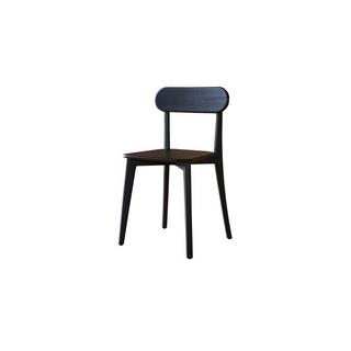 Tikamoon Ensemble de 2 Chaises en chêne massif black Abel  