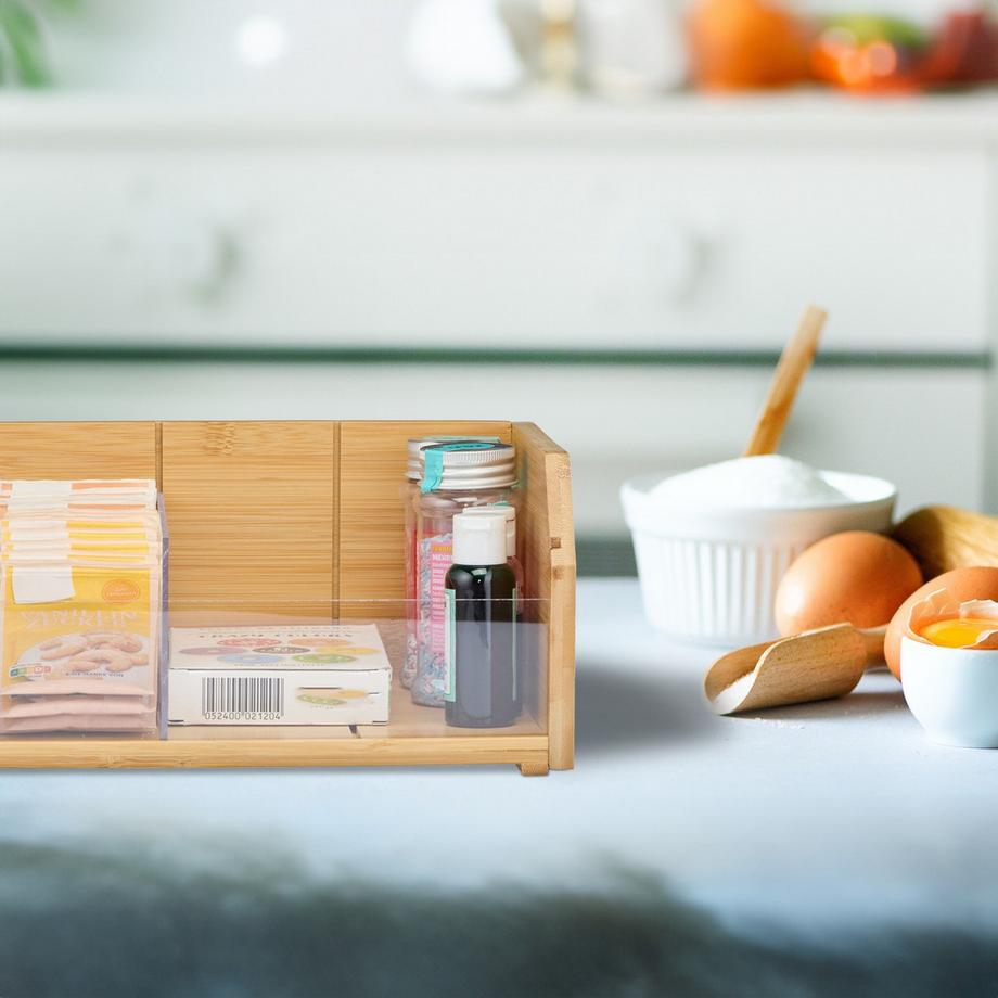 Northix Tee-Organizer 4 Fächer Bambus  