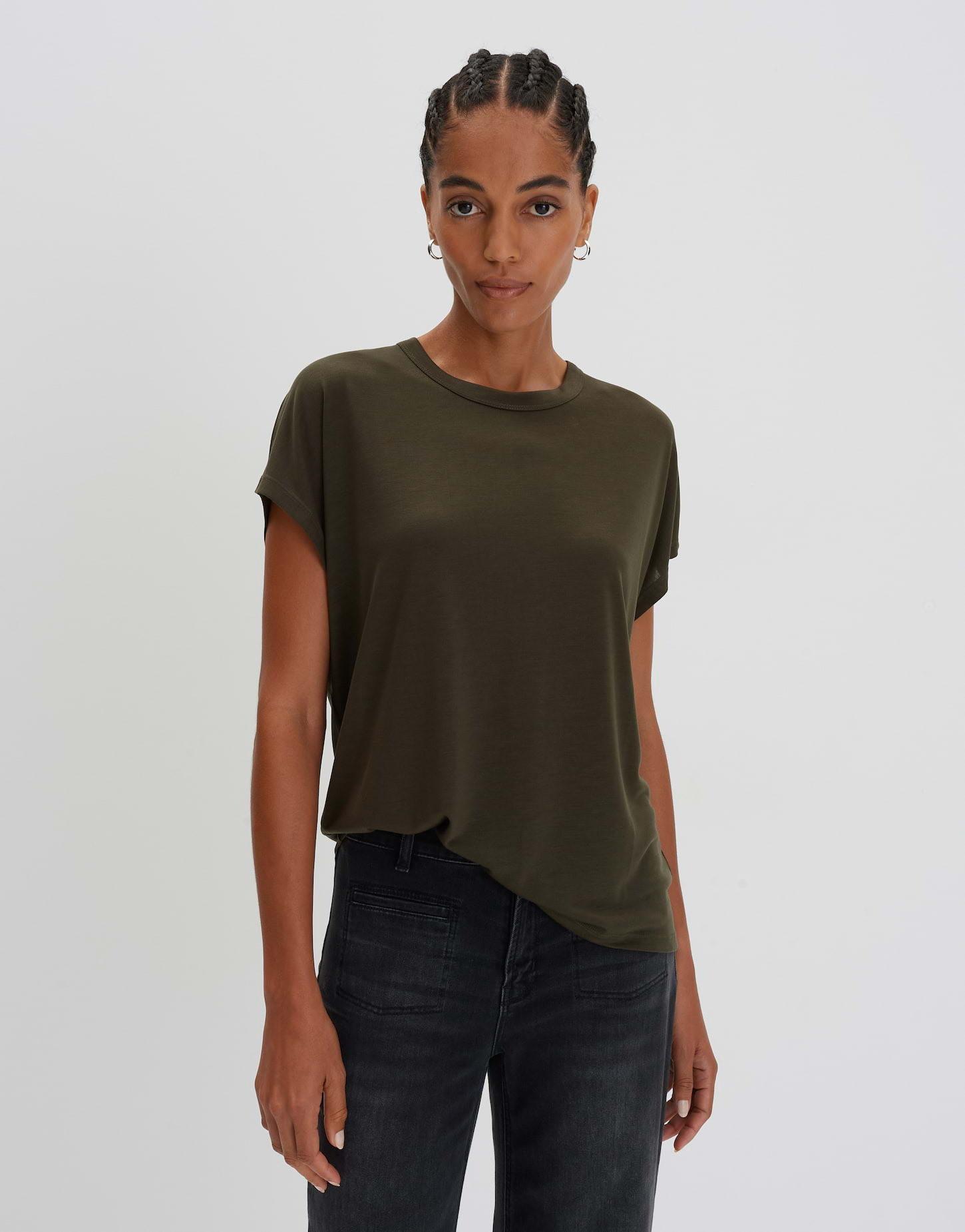 Image of Shirt Kanja Gerader Schnitt Damen Dunkelgrün 42