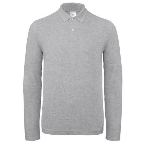 B and C Langarm Poloshirt  