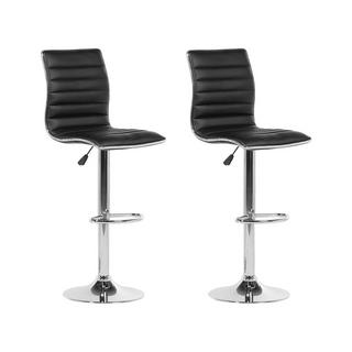 Beliani Lot de 2 chaises de bar en Cuir PU Moderne LUCERNE  