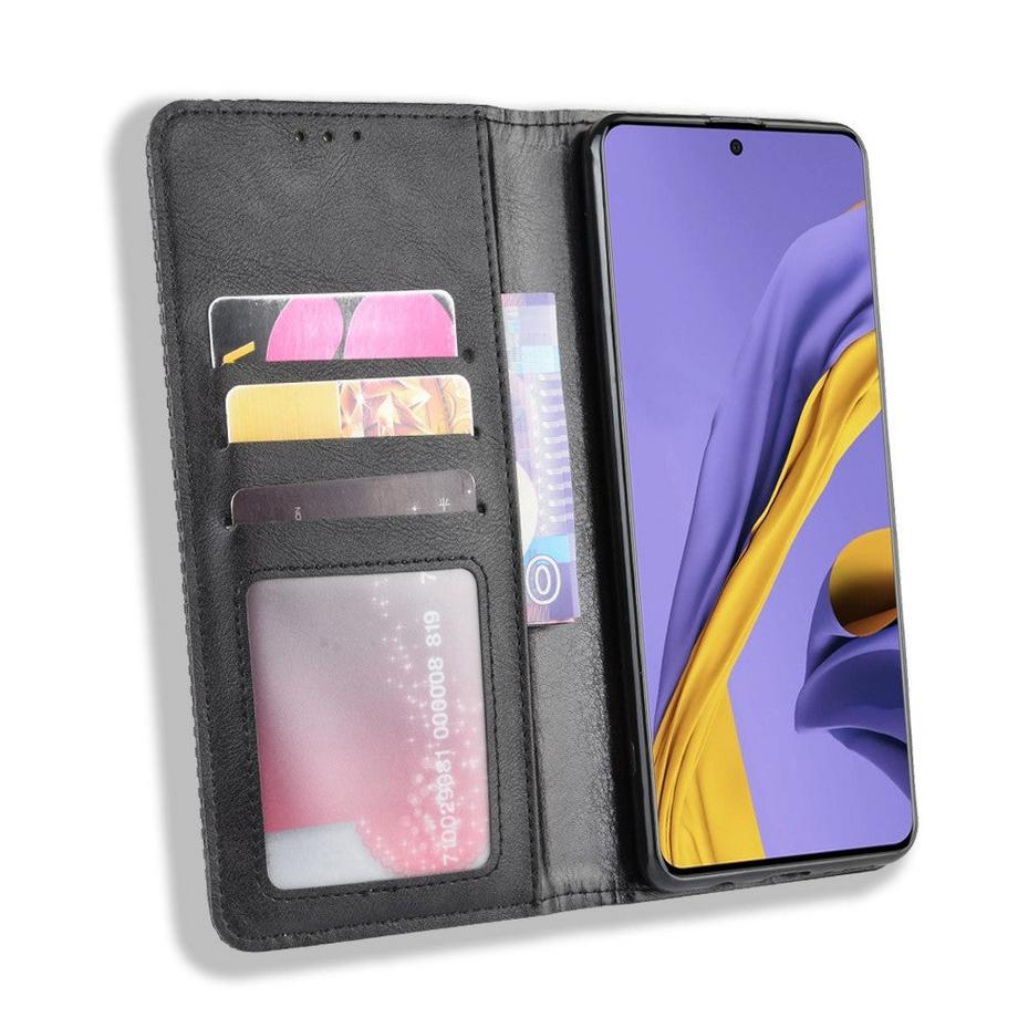 Cover-Discount  Galaxy A51 - Stand Flip Case Hülle Schwarz 