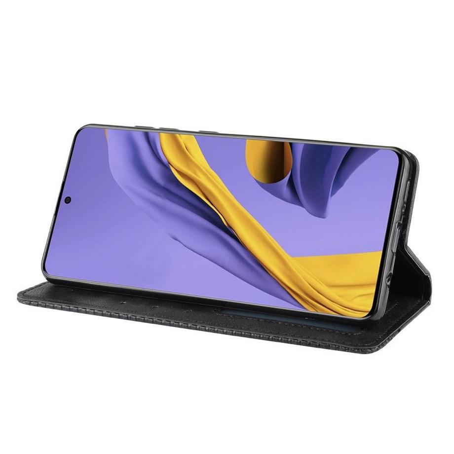 Cover-Discount  Galaxy A51 - Stand Flip Case Hülle Schwarz 