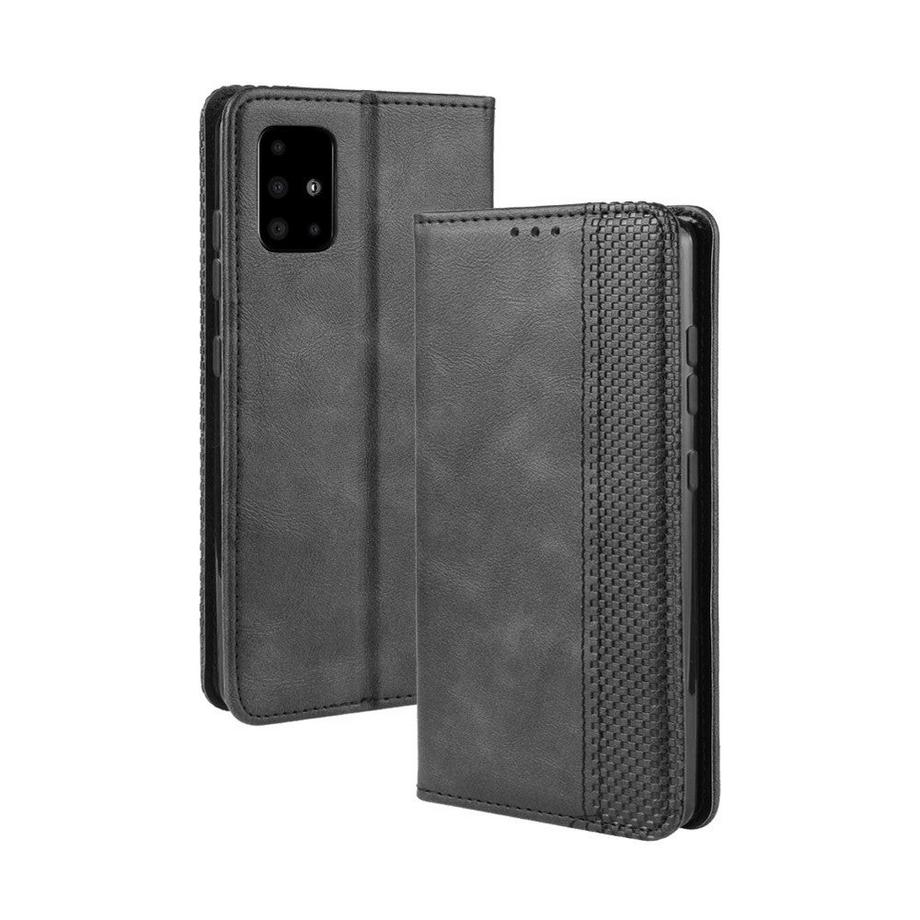 Cover-Discount  Galaxy A51 - Stand Flip Case Hülle Schwarz 