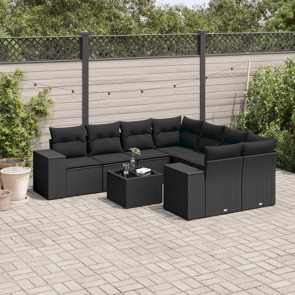 VidaXL set divano da giardino Polirattan  