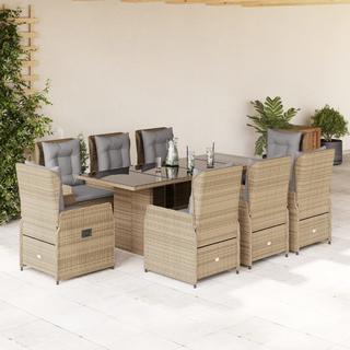 VidaXL set da pranzo da giardino Polirattan  