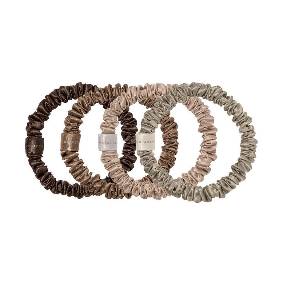 VBEAUTY Set di scrunchie sottili in seta