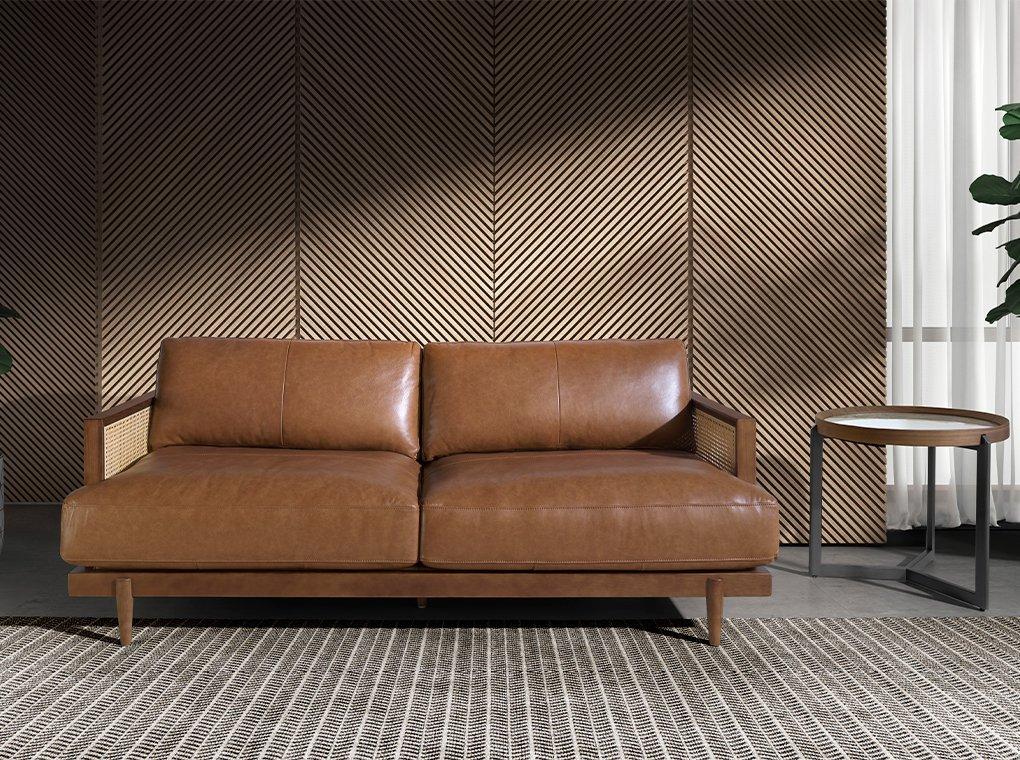 ANGEL CERDA 3-Sitzer-Sofa aus em Leder  