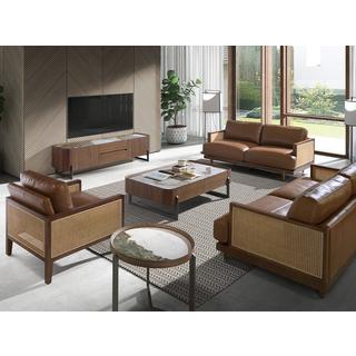 ANGEL CERDA 3-Sitzer-Sofa aus em Leder  