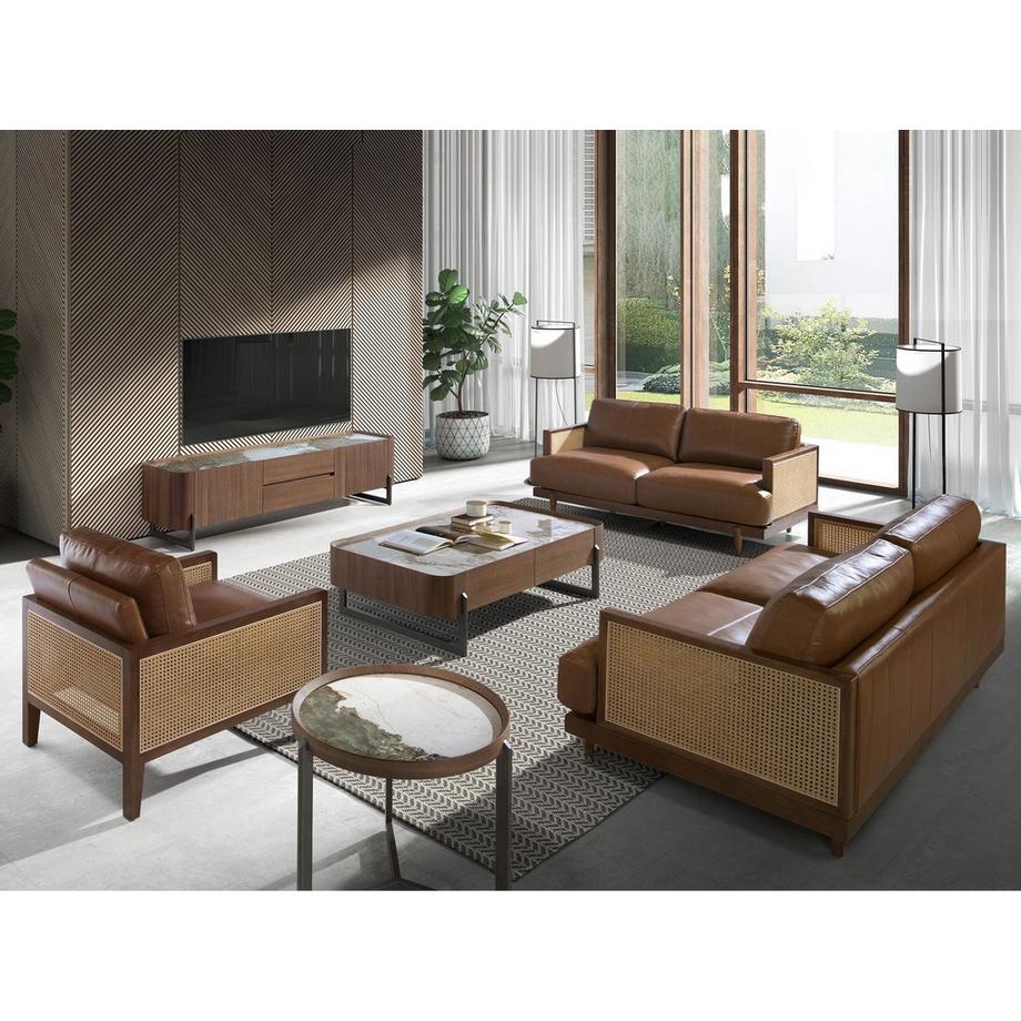 ANGEL CERDA 3-Sitzer-Sofa ausem Leder  