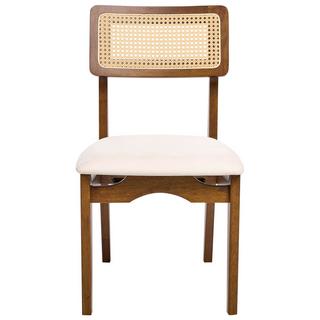 Beliani Lot de 2 chaises de salle à manger en Bois d'hévéa Rétro RUBONIA  