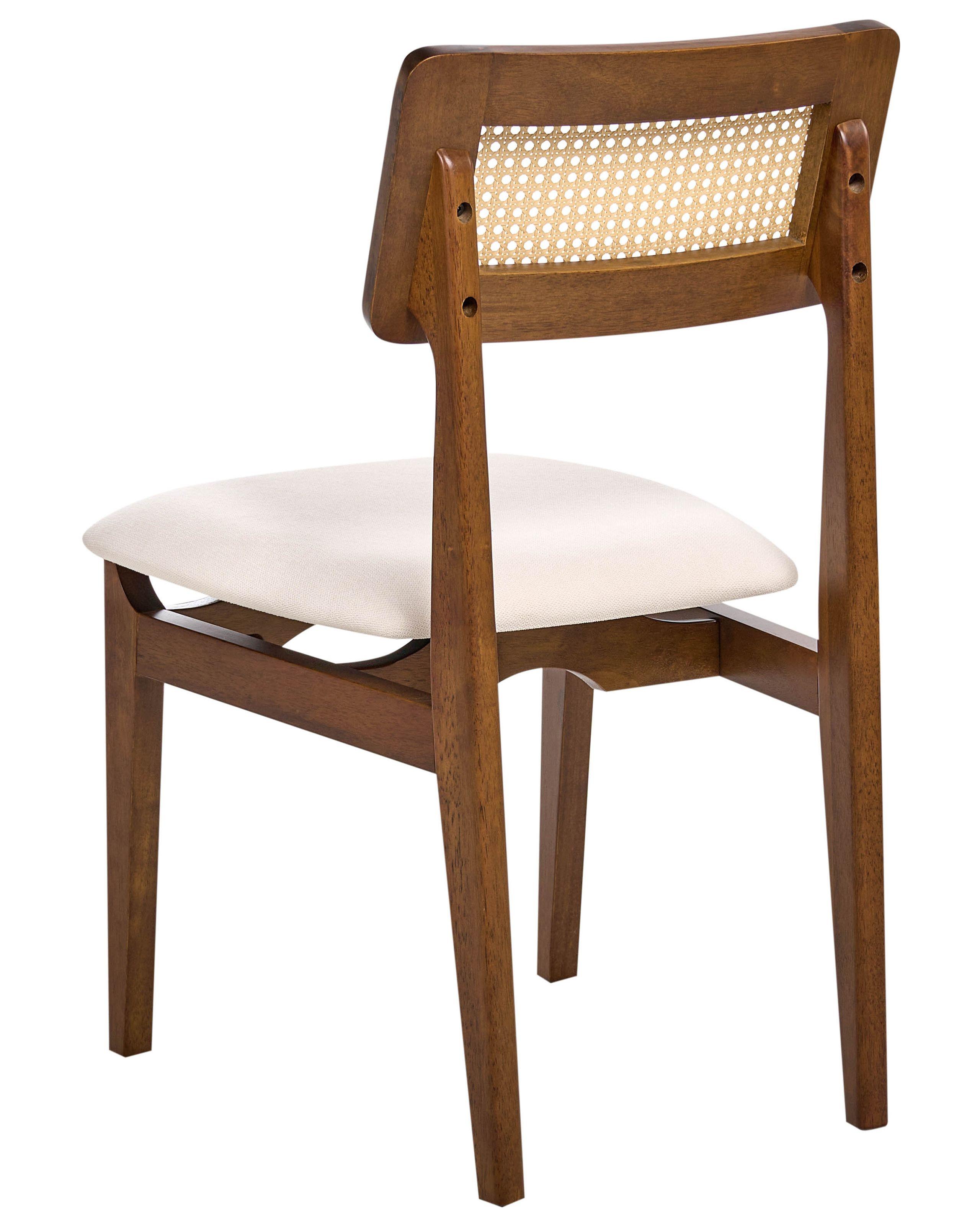 Beliani Lot de 2 chaises de salle à manger en Bois d'hévéa Rétro RUBONIA  