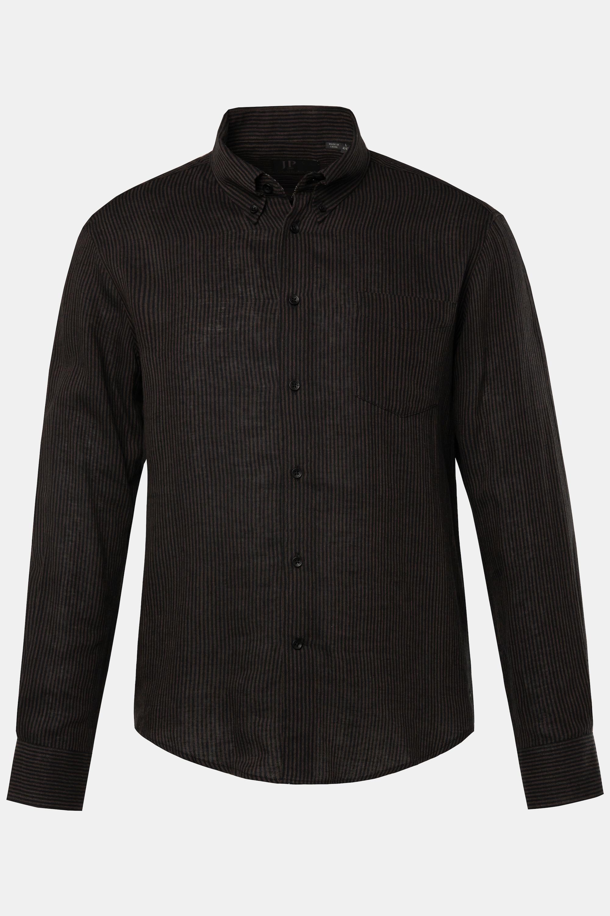 JP1880  Chemise à rayures manches longues, col à pointes boutonnées, coupe Modern Fit - jusqu'au 8&nbsp;XL 