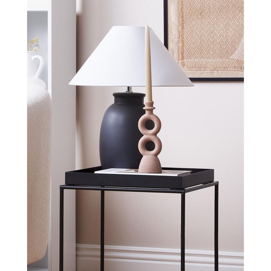 Beliani  Kerzenständer aus Porzellan Skandinavisch NAOUSA 