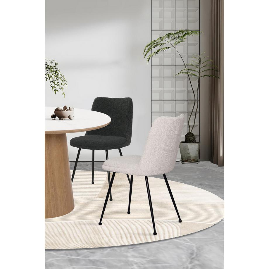 mutoni Sedia Arcwell bianca (set di 2)  